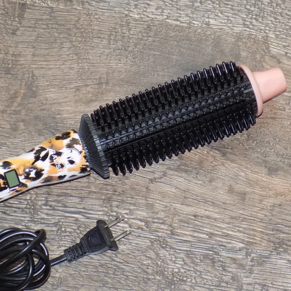 Calista Perfecter Heated Styling Brush Women OS Leopard Print Excellent Ionic